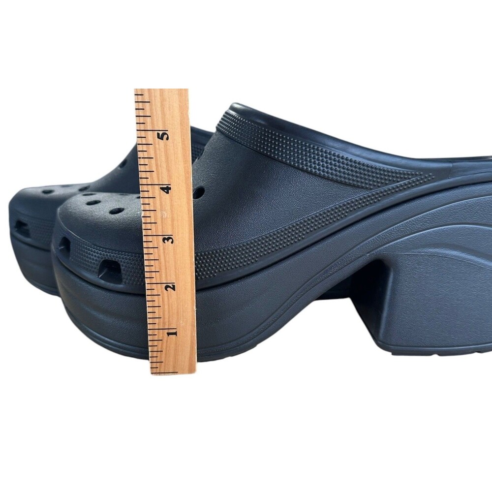 Crocs Women's Siren Crush Clogs Platform Heels Size 11 Black - Picture 10 of 11